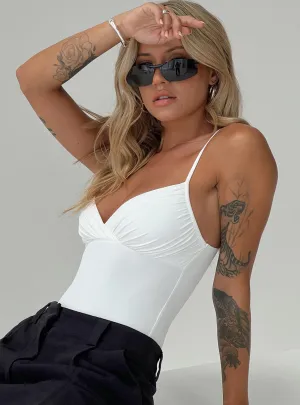 Sampson Bodysuit White Bold Lightweight