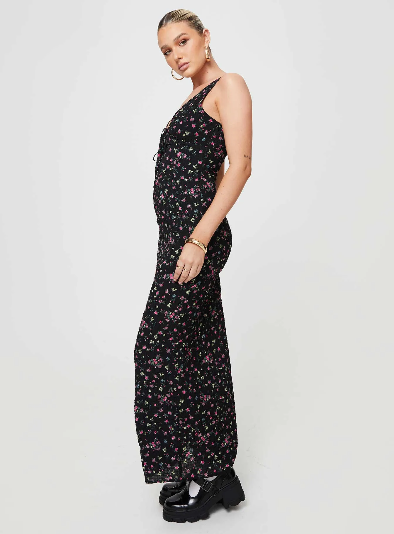 relaxed elegance Island Edge Marlita Maxi Dress Black