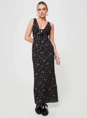 Spanish Heat Marlita Maxi Dress Black