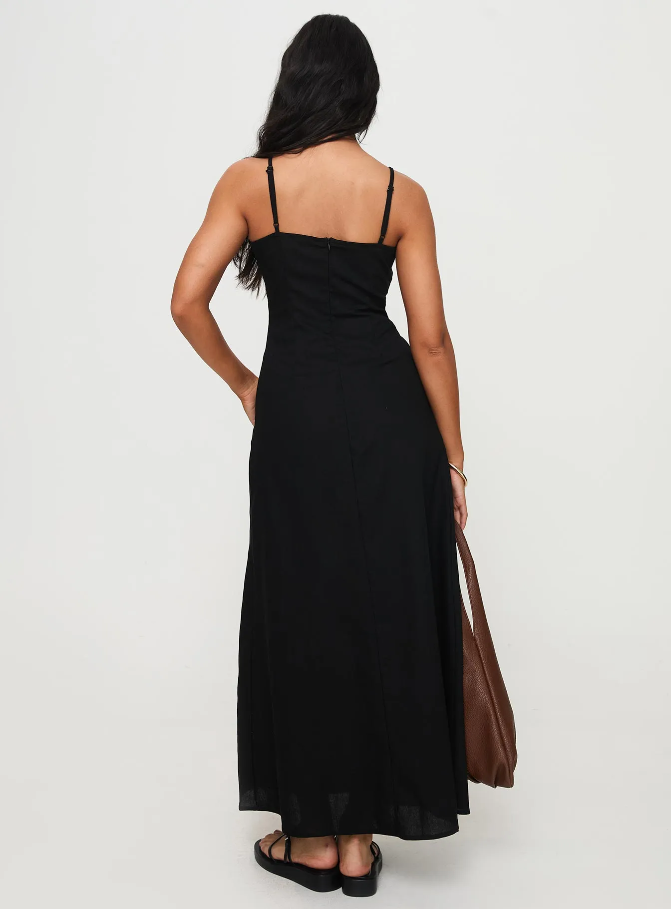 Palm Shade Vibrant evening maxi Harkonnen Maxi Dress Black