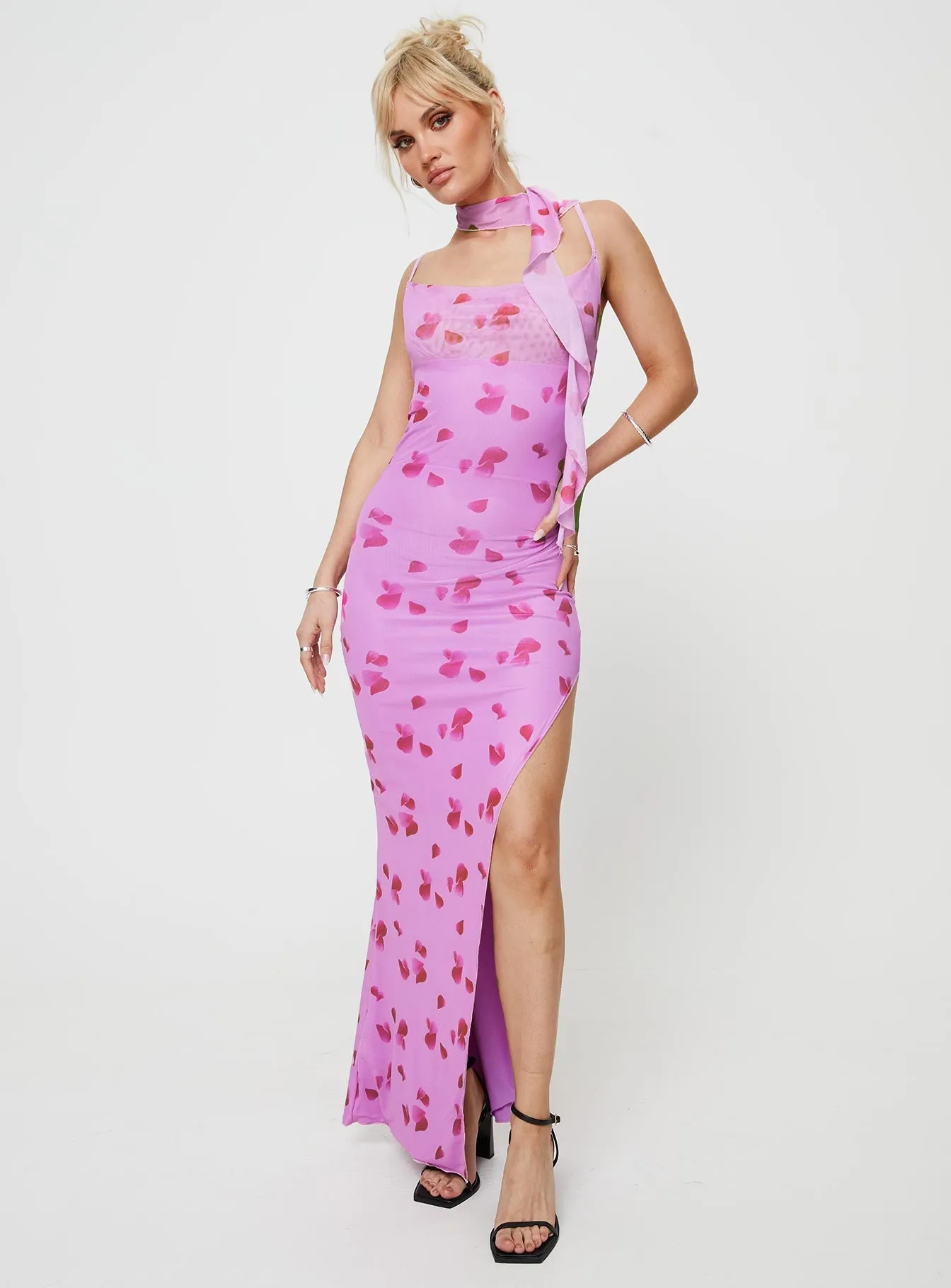 Leland Scarf Maxi Dress Pink Desert Path