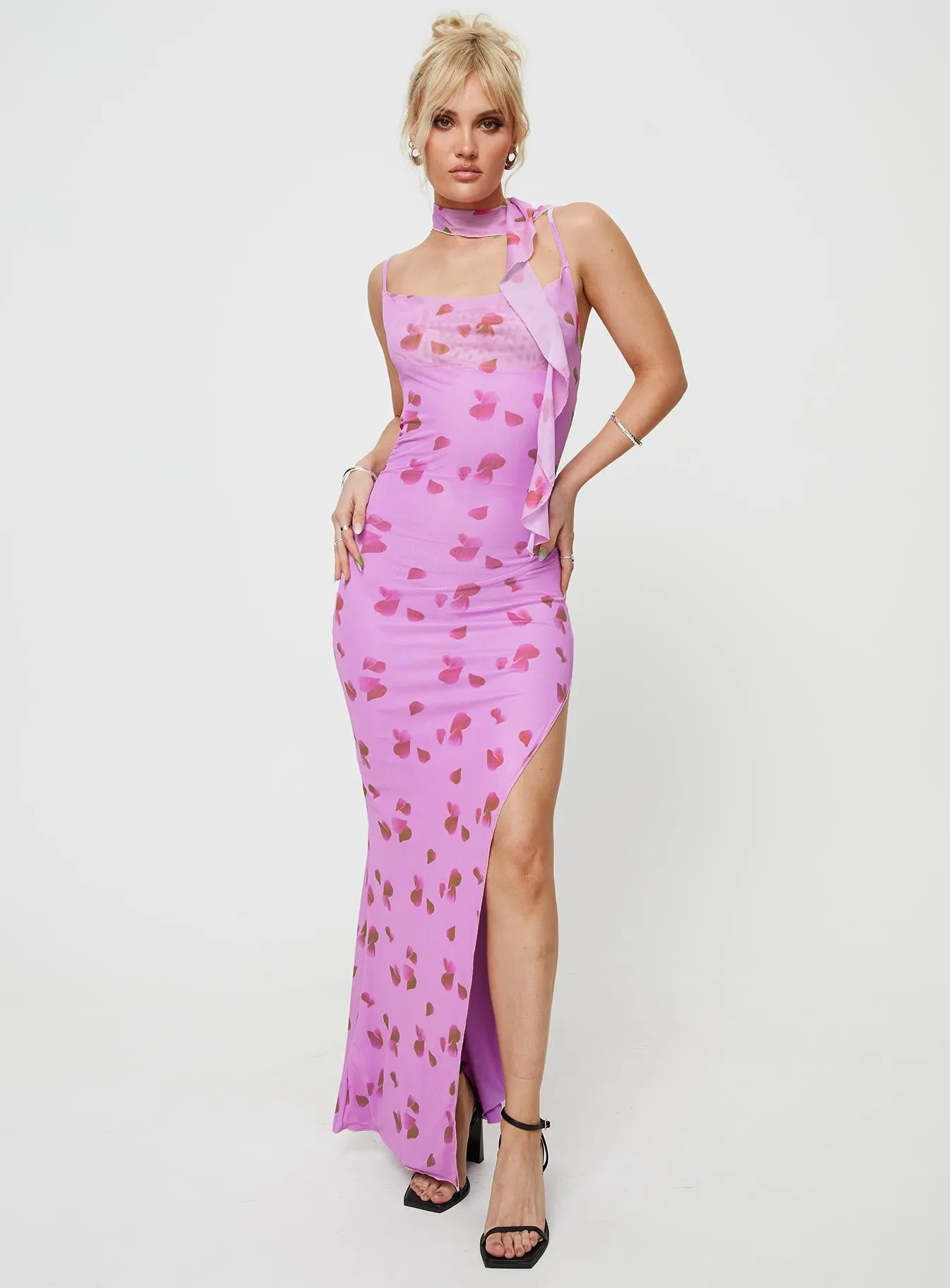 Leland Scarf Maxi Dress Pink Crystal Glow