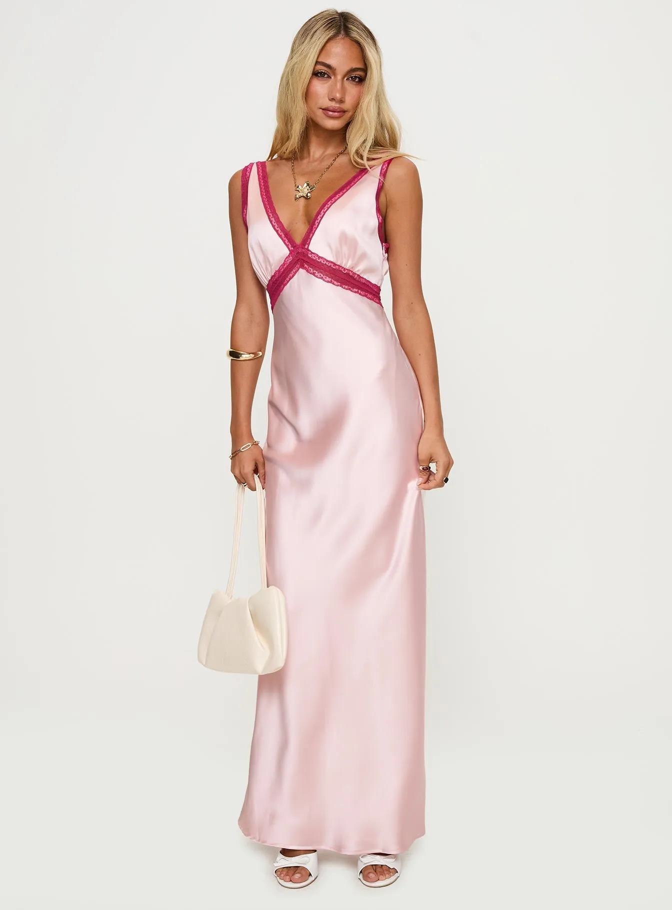 Spanish Heat Maelene Maxi Dress Pink / Red