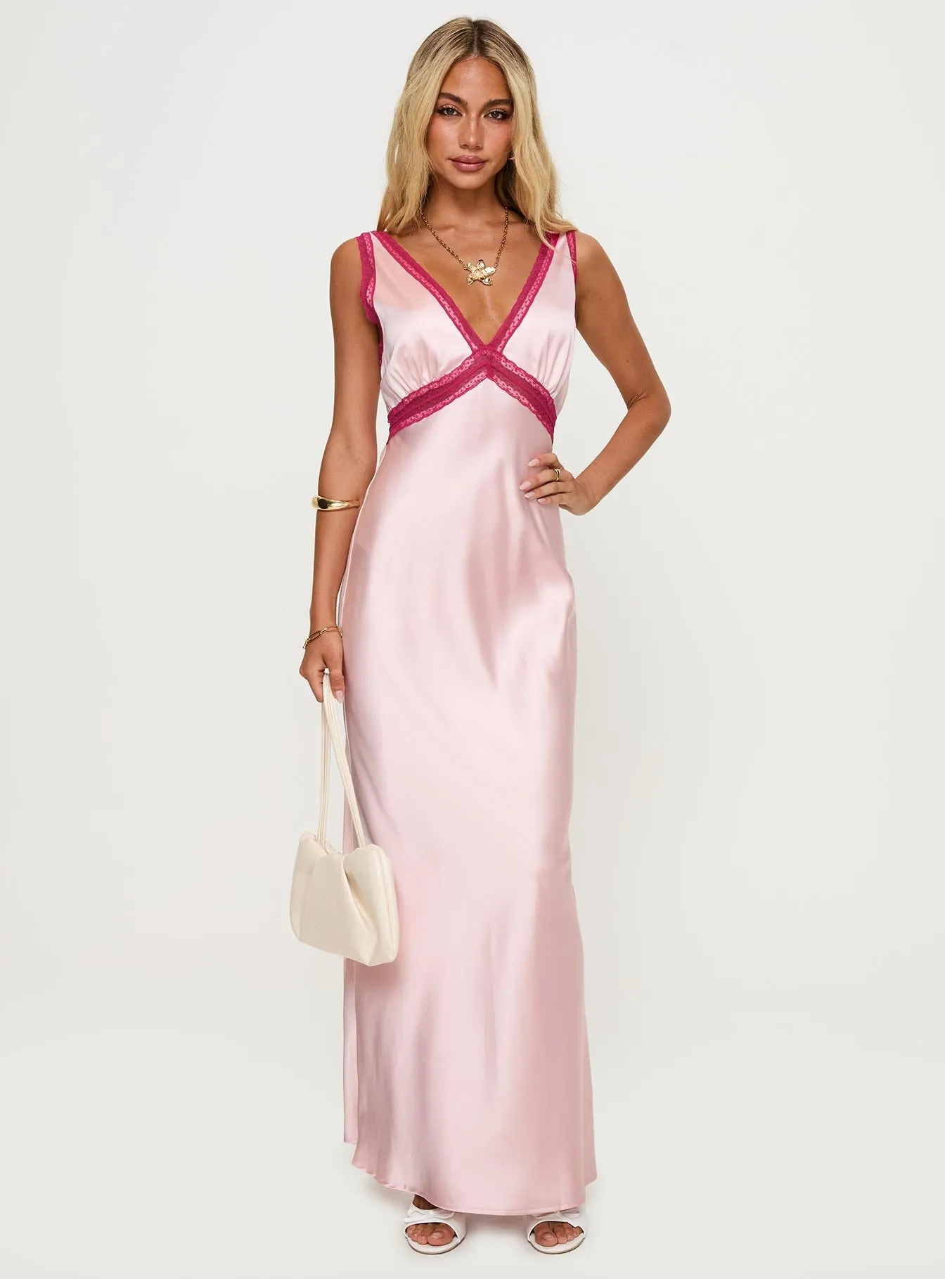 Town Glow Maelene Maxi Dress Pink / Red