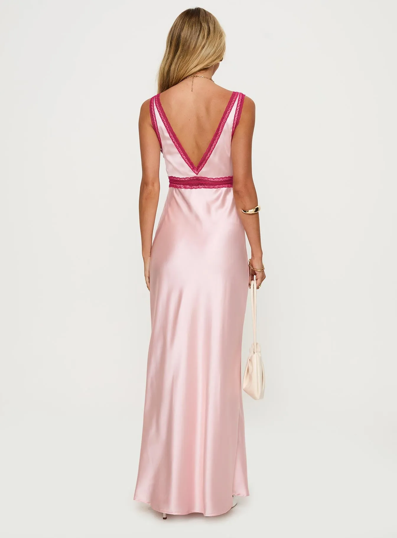 Opal Glow The sleek lines of this maxi dress create a flattering and elegant look for any event Maelene Maxi Dress Pink / Red
