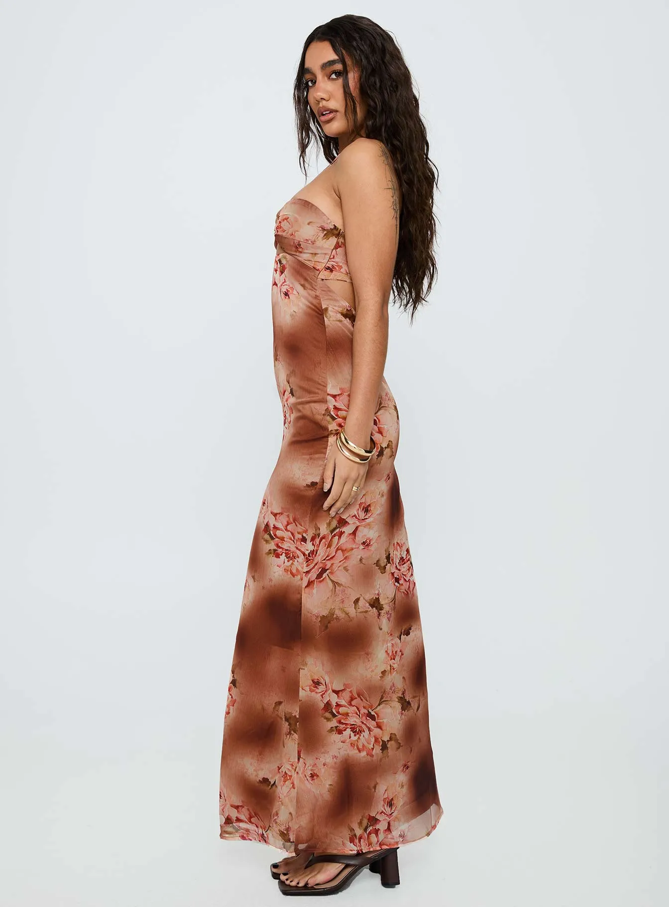 Plaza Glow Saye Halter Twist Maxi Dress Multi
