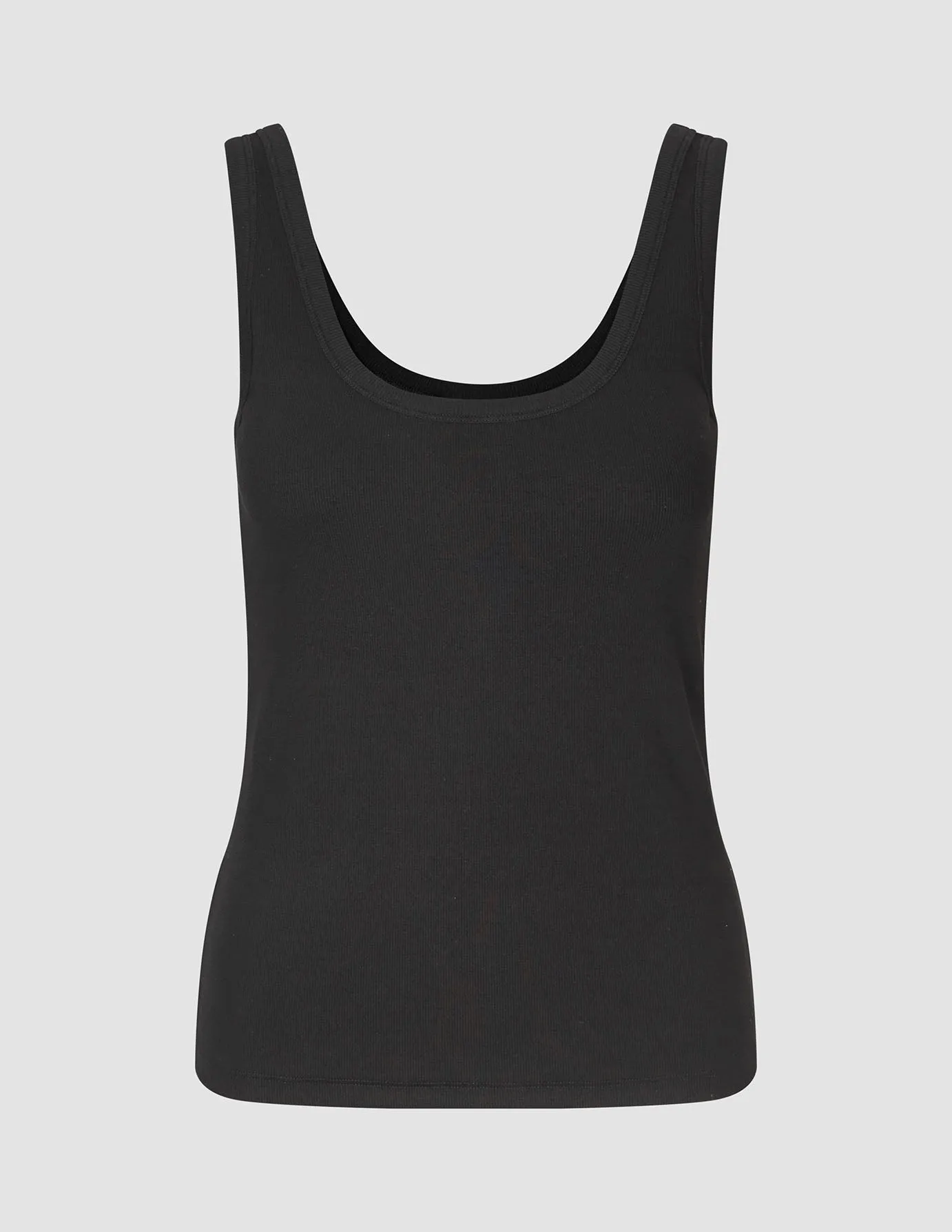 Swim Easy Rib Tank Top Black