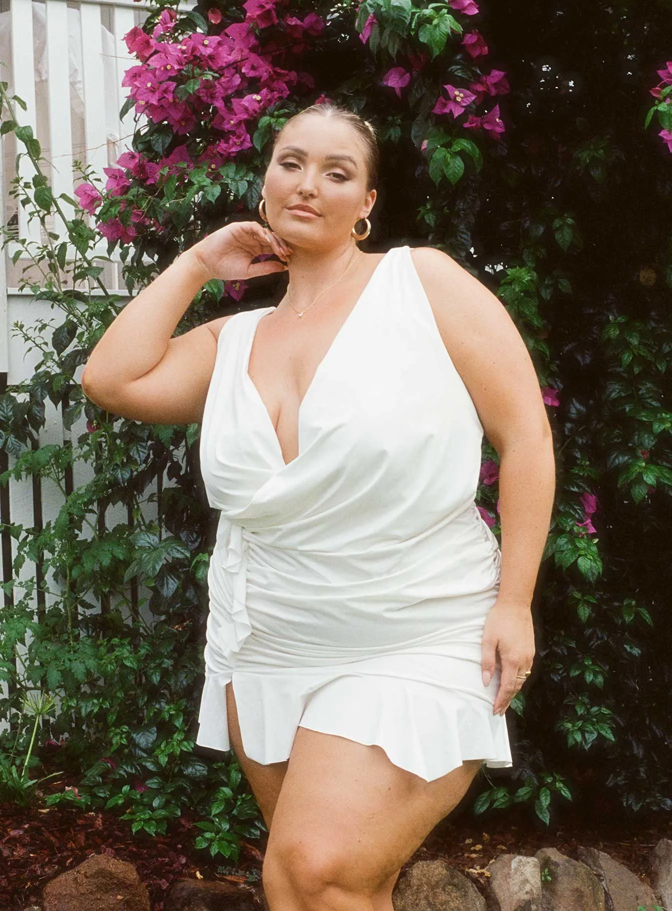 Devotion Mini Dress White Curve Fun Mode