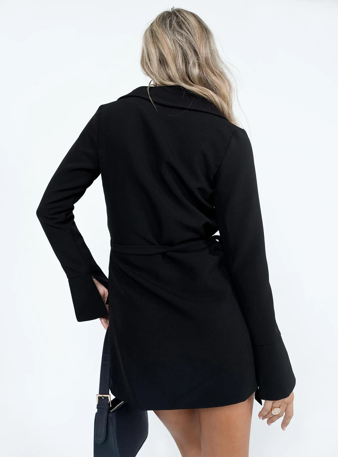 Comfort Look Kyah Wrap Blazer Dress Black
