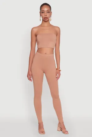 Basic Solid Leggings Shape Retention