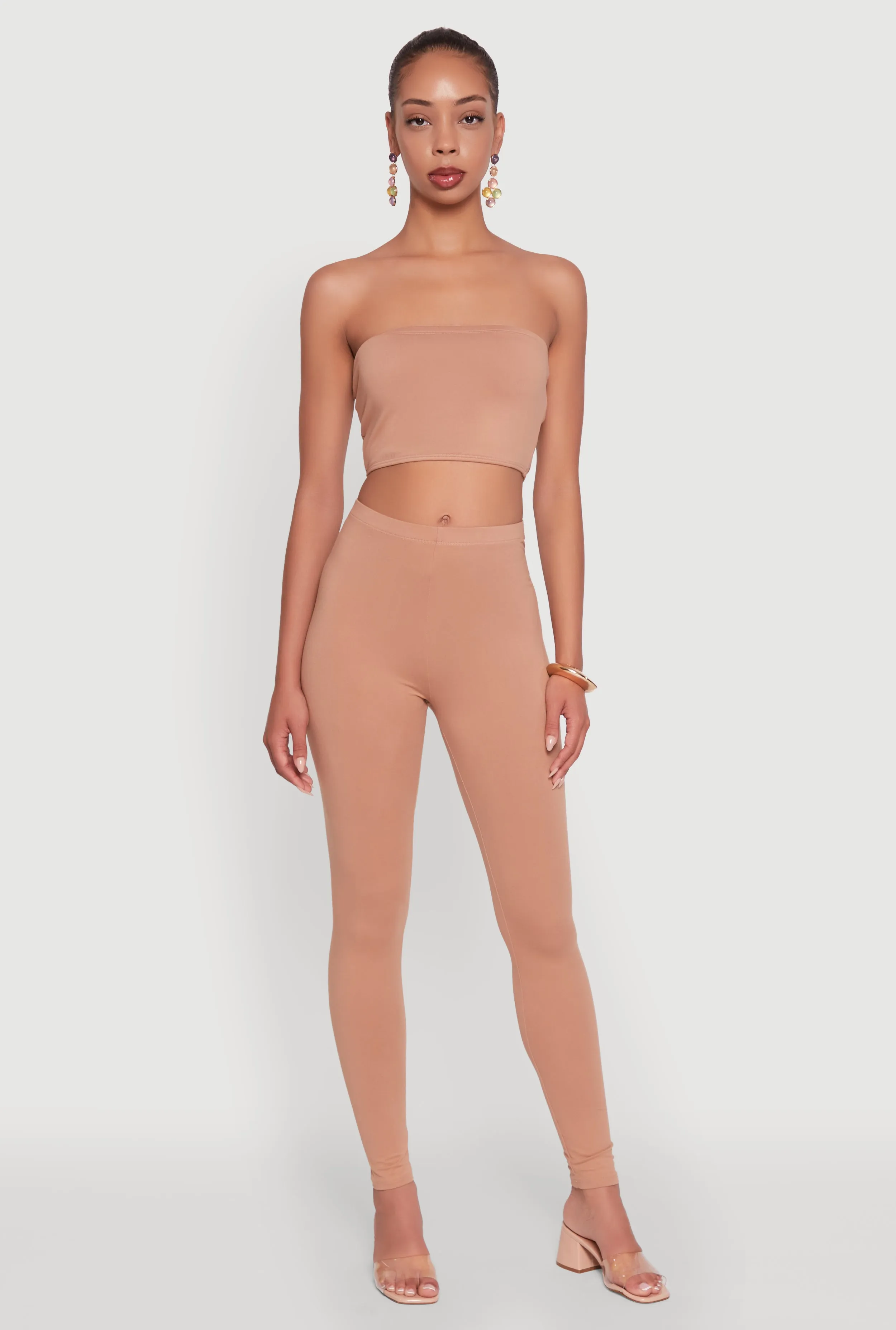 Basic Solid Leggings Shape Retention