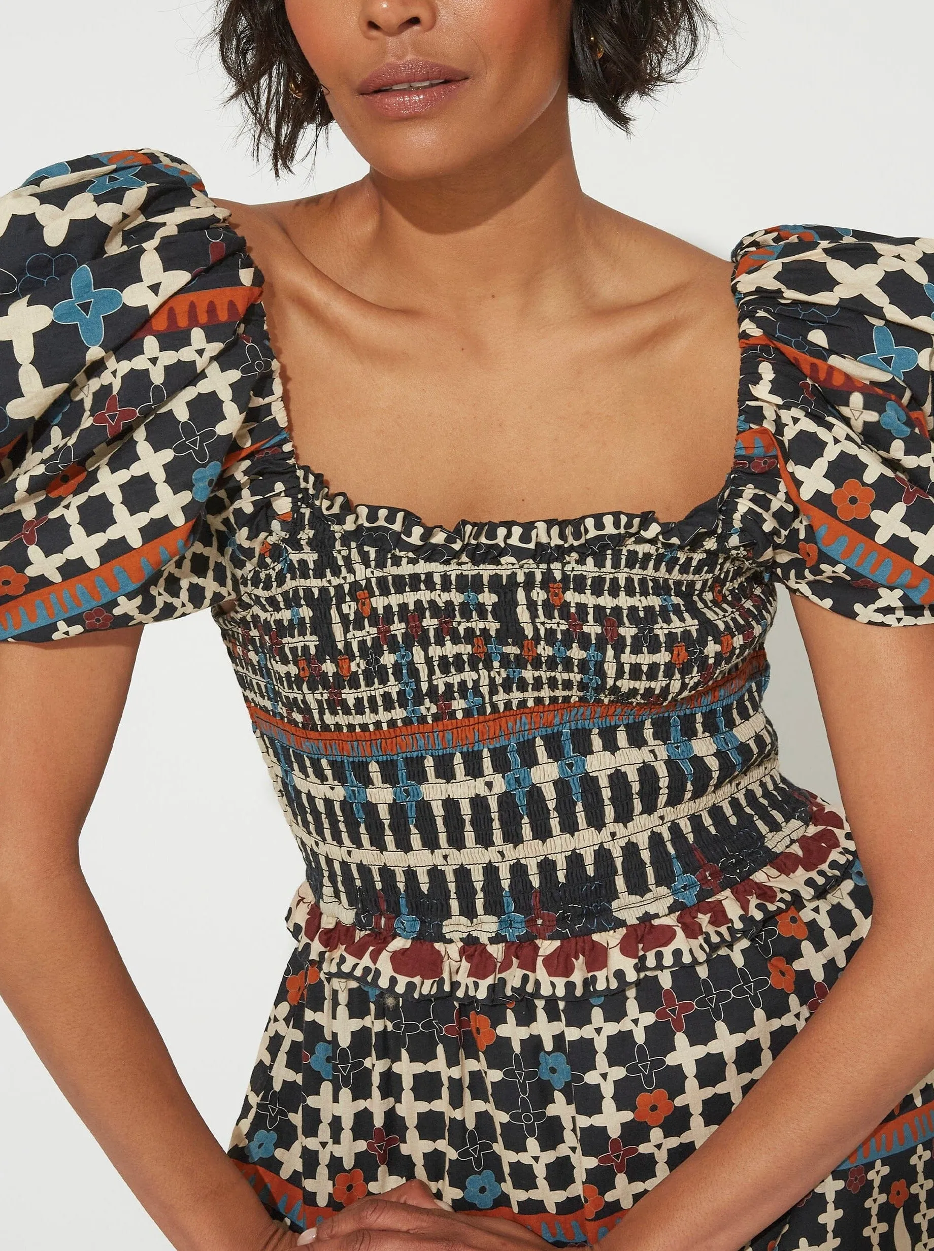 Fay Maxi Dress - Deco Wave Core
