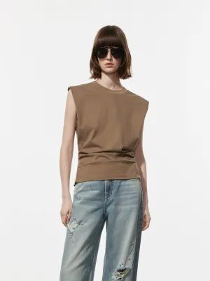 Cold Wash Optimized Waisted Cap Sleeve T-shirt