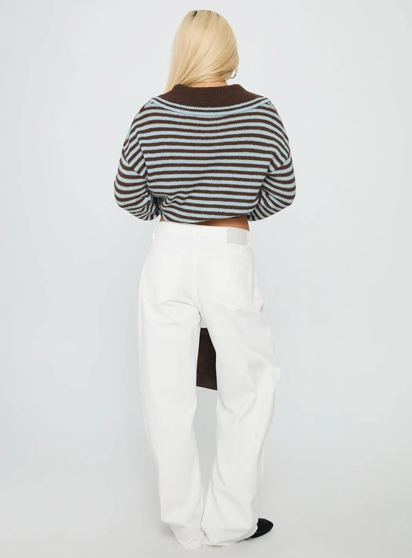 Core Style Kaio Mid Rise Barrel Leg Denim Jeans White