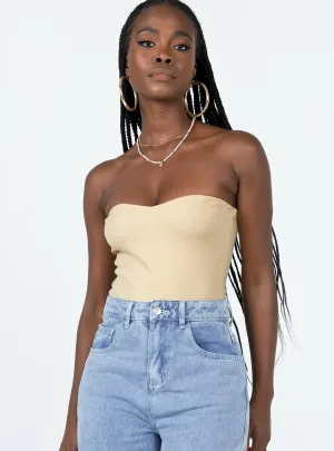 Aston Strapless Bodysuit Cream Luxury Minimal