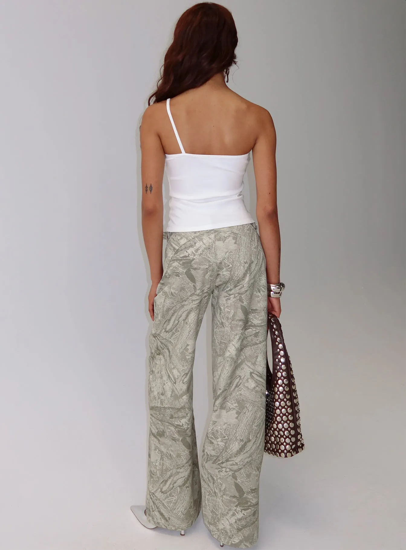 Cool Essentials Mckinley Mid Rise Wide Leg Jeans Camouflage