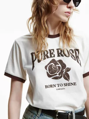 Contrast Trim Cotton T-shirt Casual Vibe Wear Soft Material