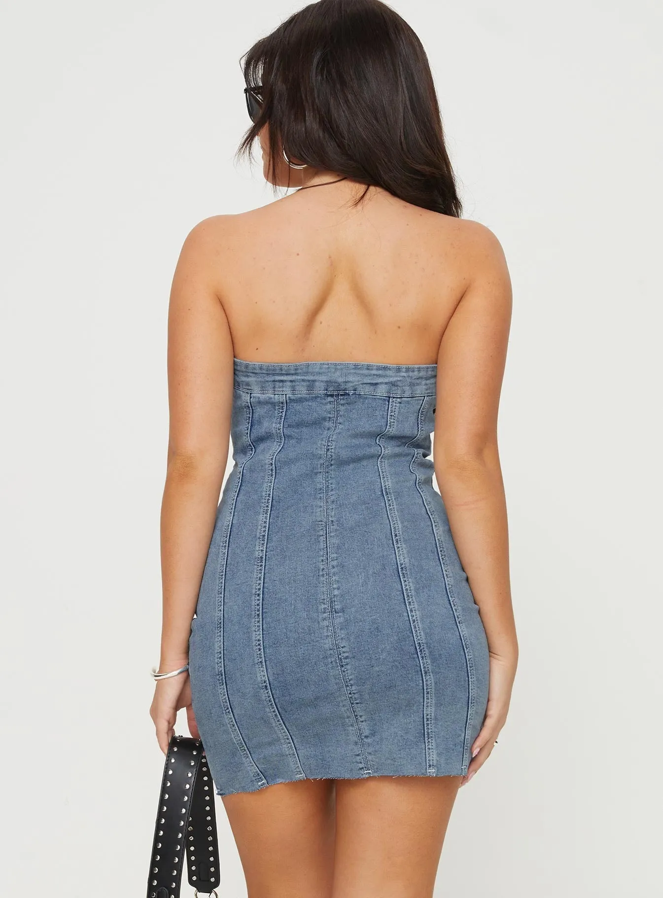Houser Mini Dress Denim Petite Casual chic outfit