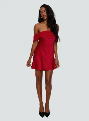 Club Rush Bold Silhouette Adoration Mini Dress Red