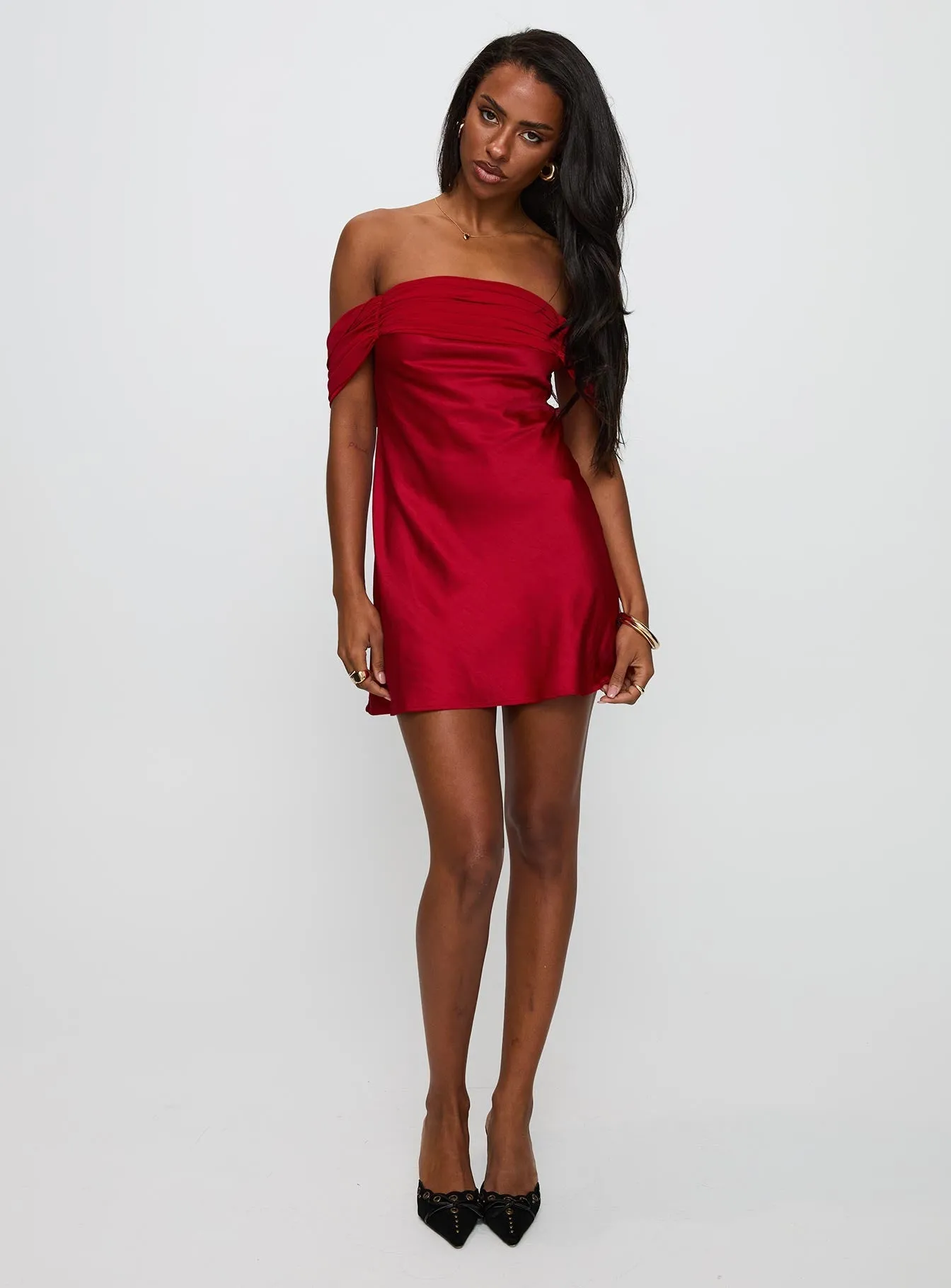 Adoration Mini Dress Red Shine Star Style Pop