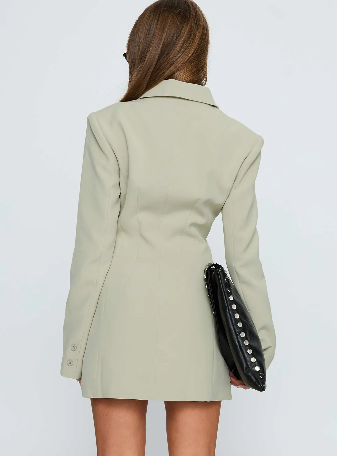 Casual Look Crop Cut Cheri Mini Dress Matcha