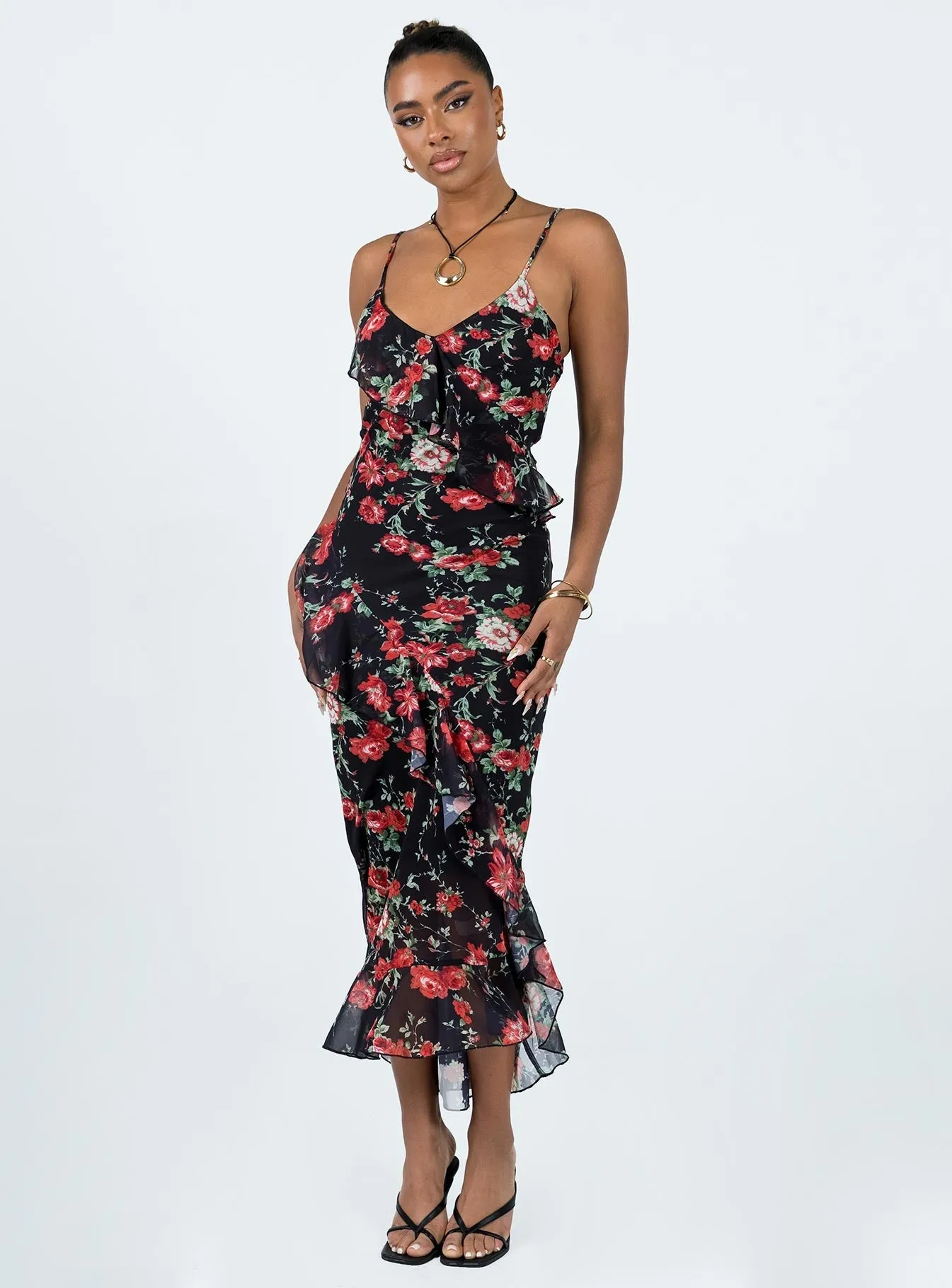 Timeless Glow Maple Lane Ellian Maxi Dress Black / Multi