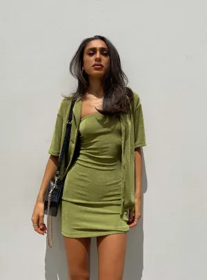 Party Star Flattering wear Misha Set Green