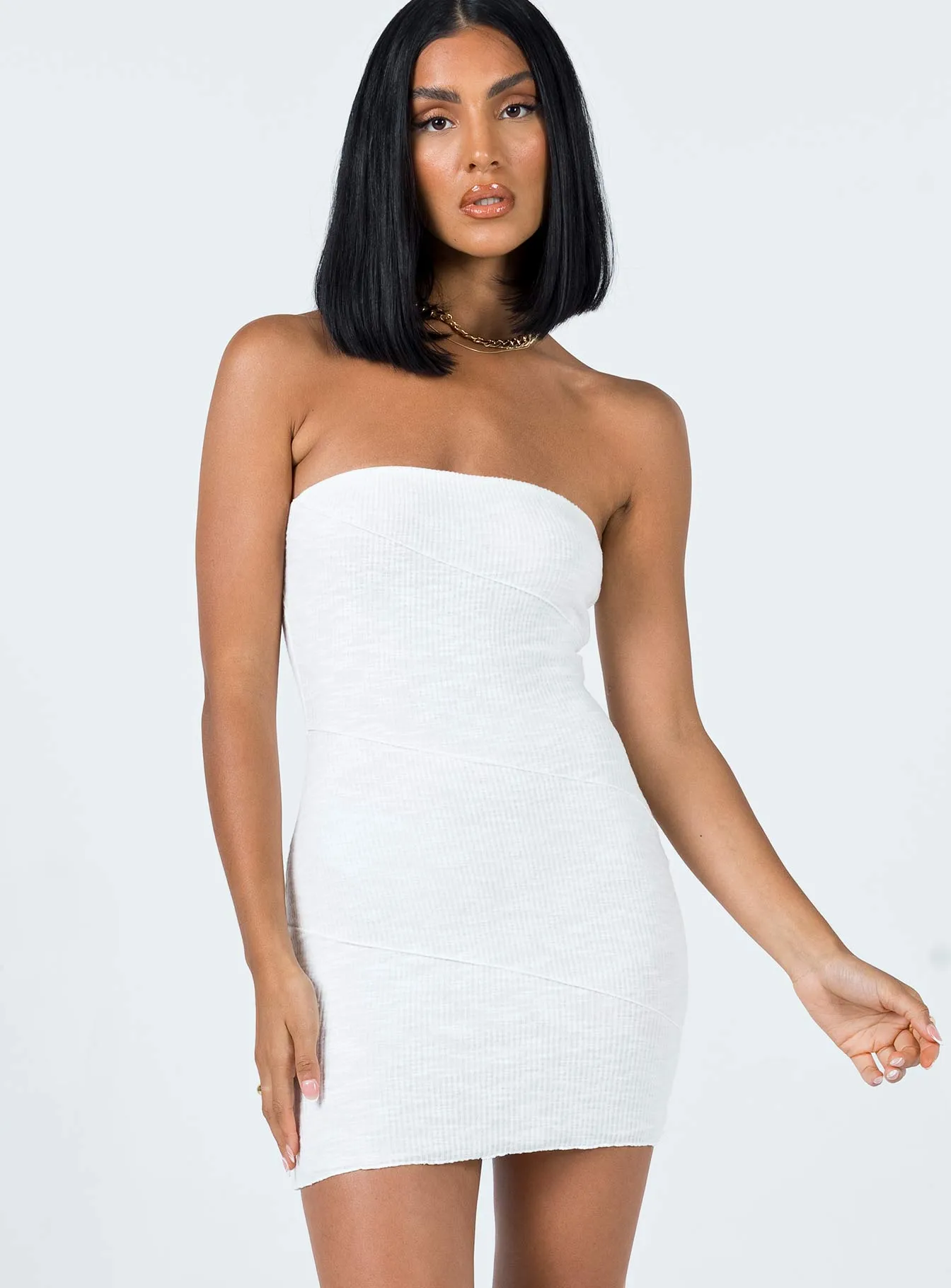 Oscar Mini Dress White Pop Soft