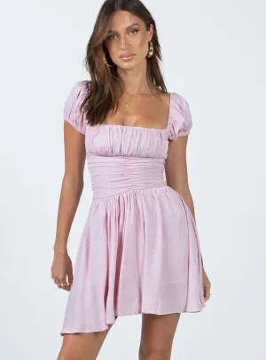 Bohemian Chic Simple Wear Petal Mini Dress Pink