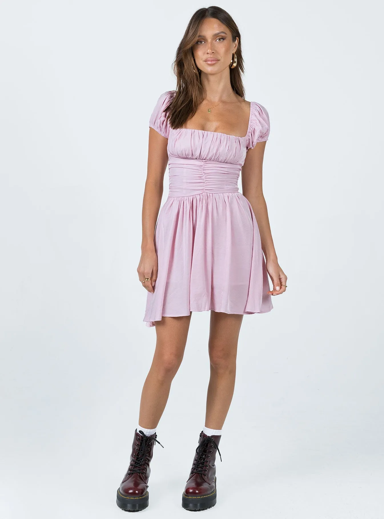 Bohemian Look Petal Mini Dress Pink