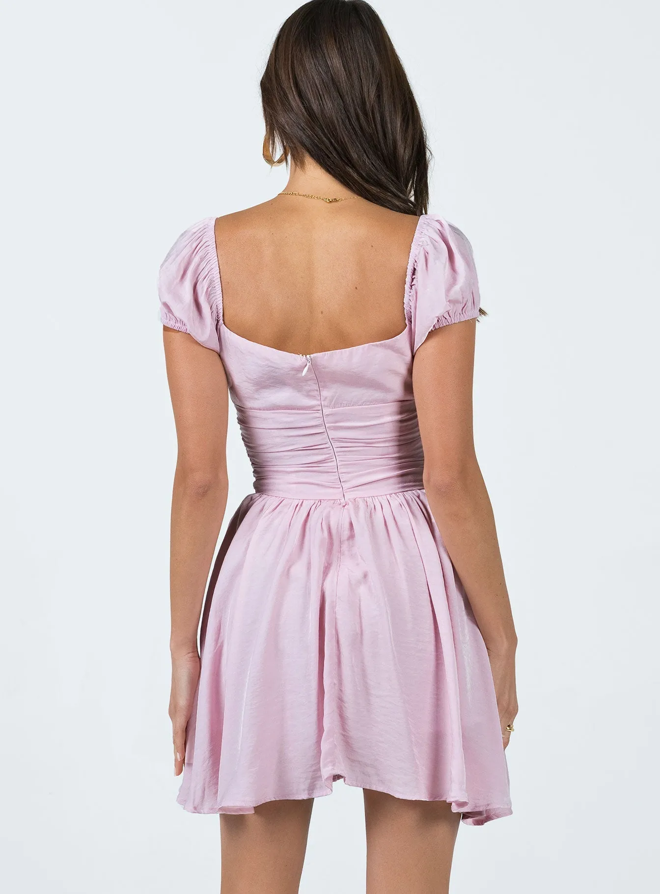 Light and comfy mini Youthful Style Petal Mini Dress Pink