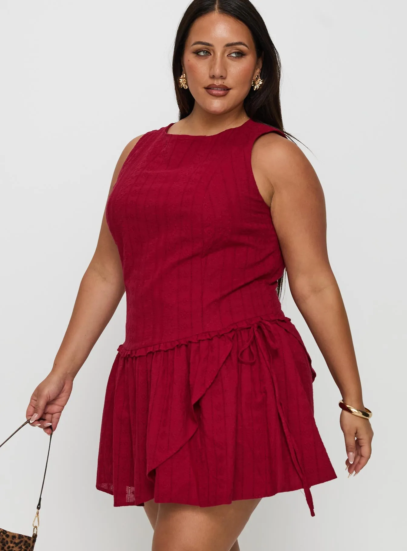 Cosie Mini Dress Red Curve Comfortable day-to-night dress Smart Fit