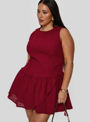Cosie Mini Dress Red Curve Shift Style