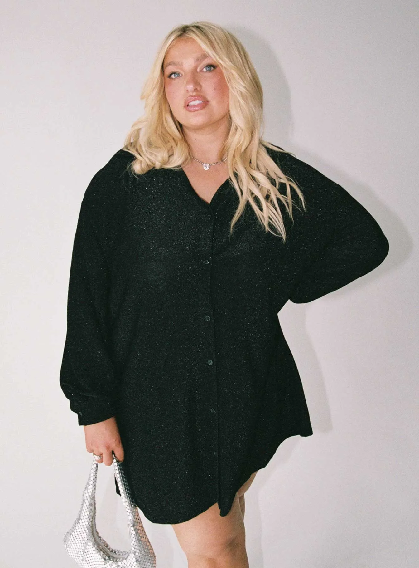 Evolving Shirt Dress Black Curve Party Rush Hot Season