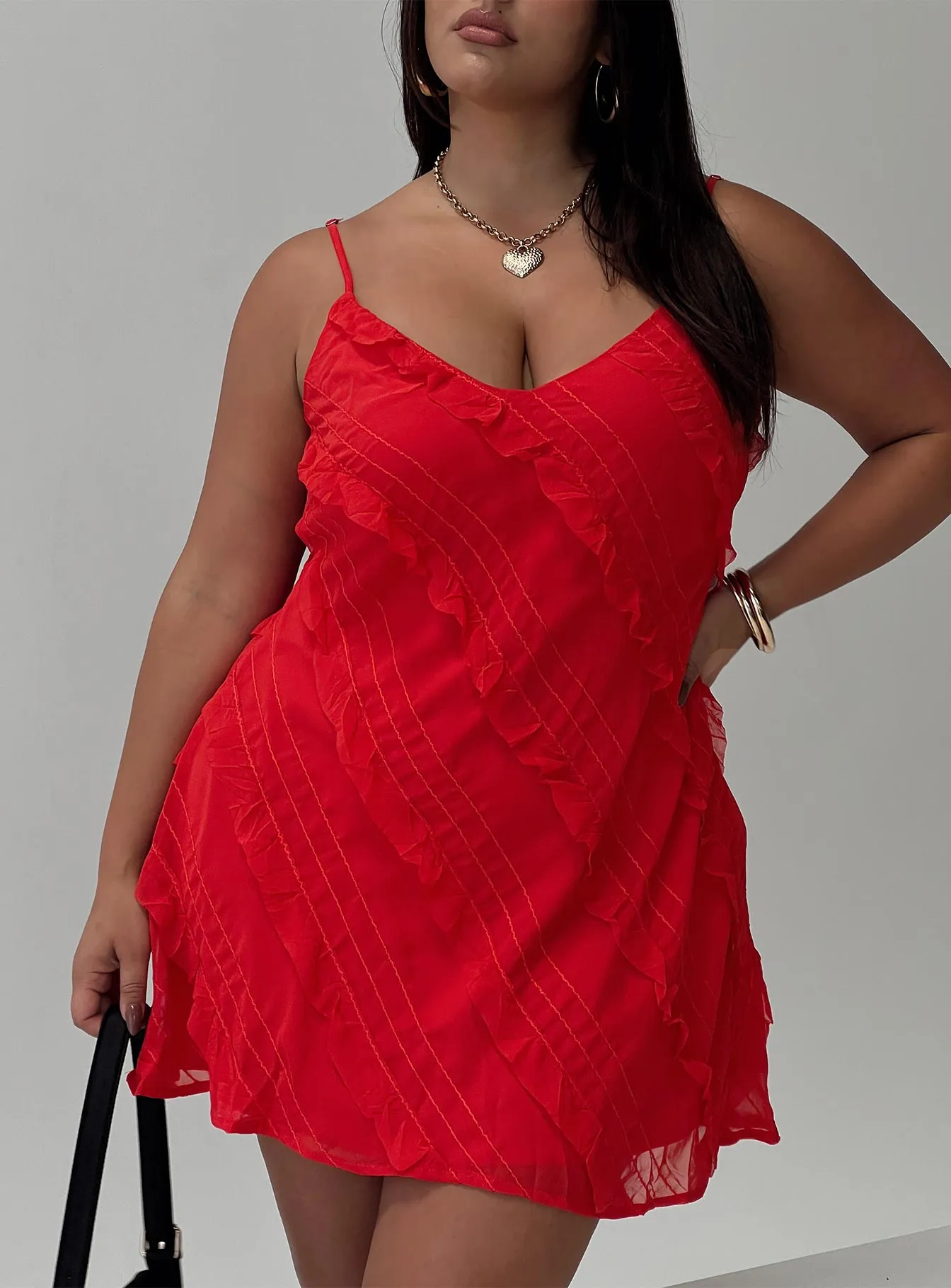 Head Turn Lars Mini Dress Red Curve