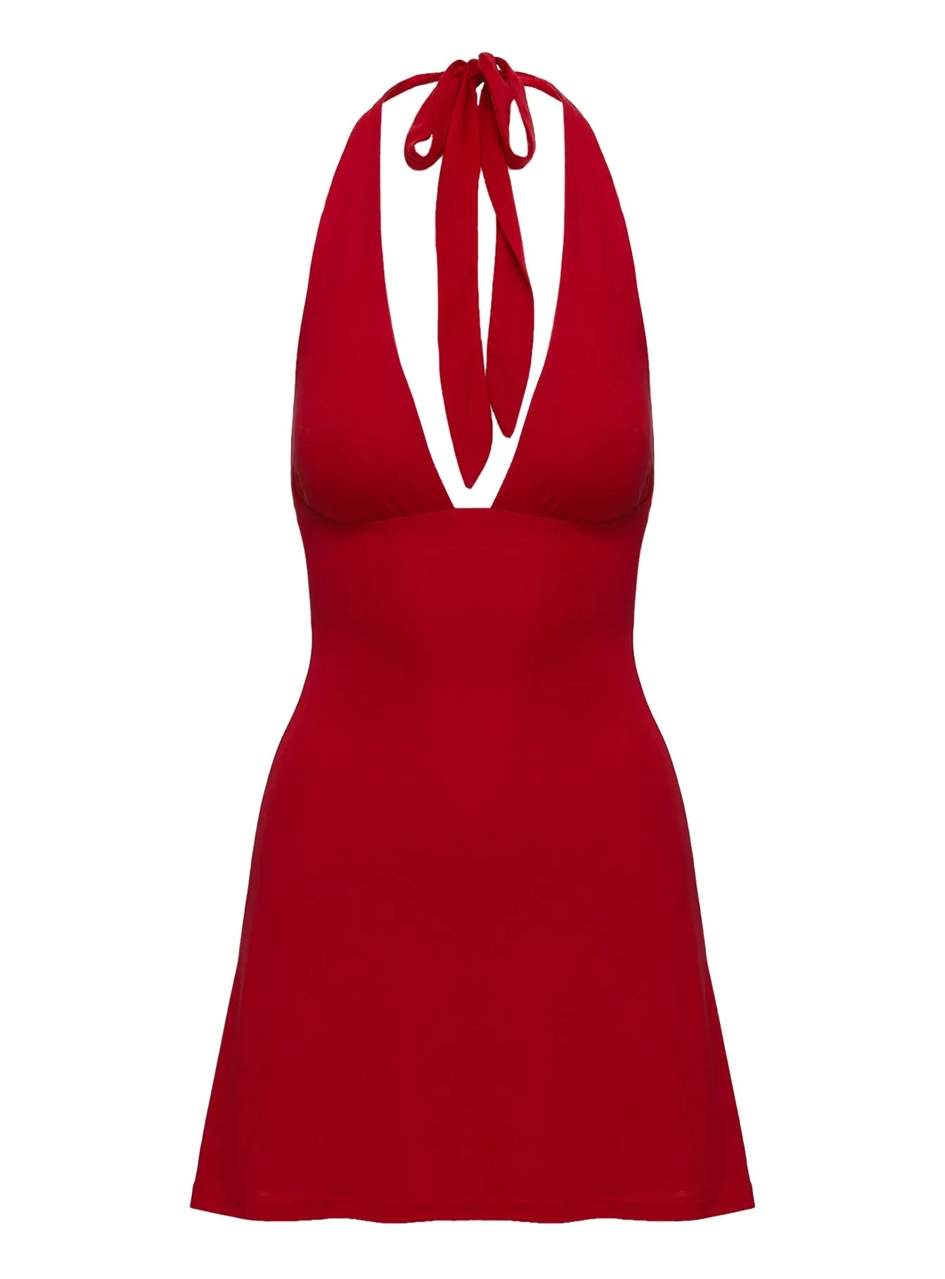 Bold Look Tinisie Halter Mini Dress Red