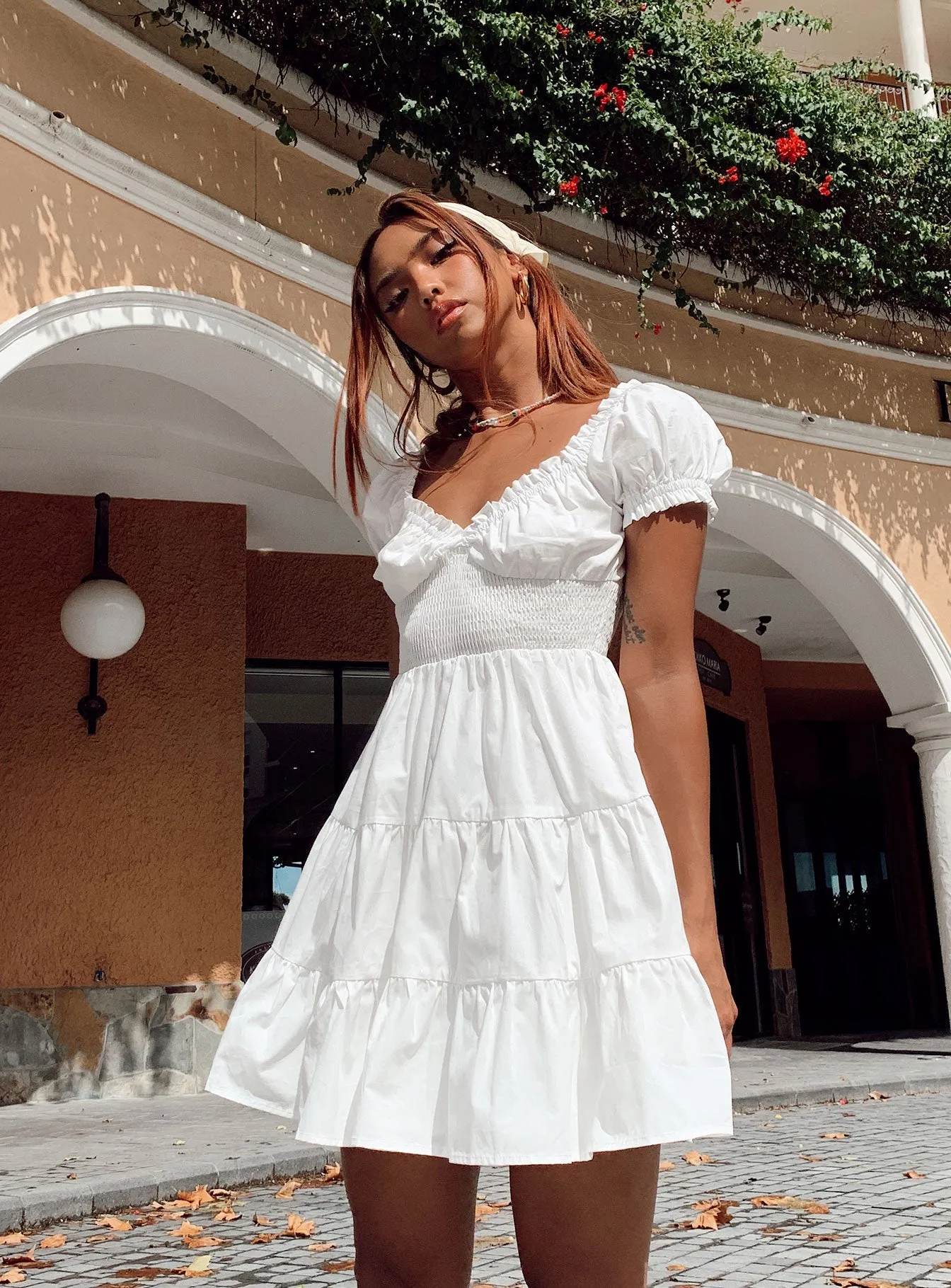 Pop Light Daniela Mini Dress White