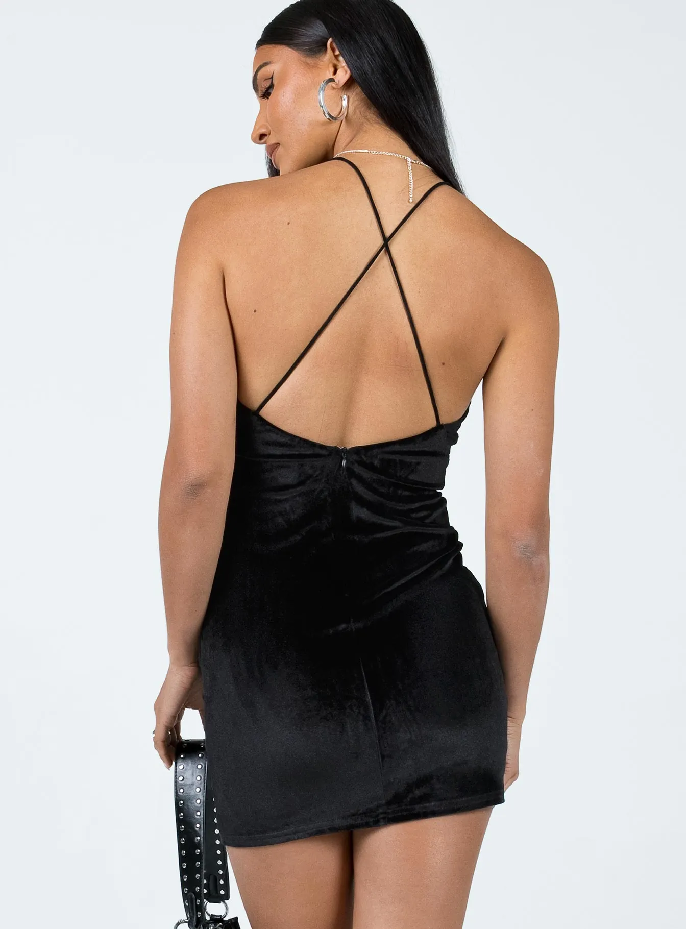 Party Snap Farland Mini Dress Black