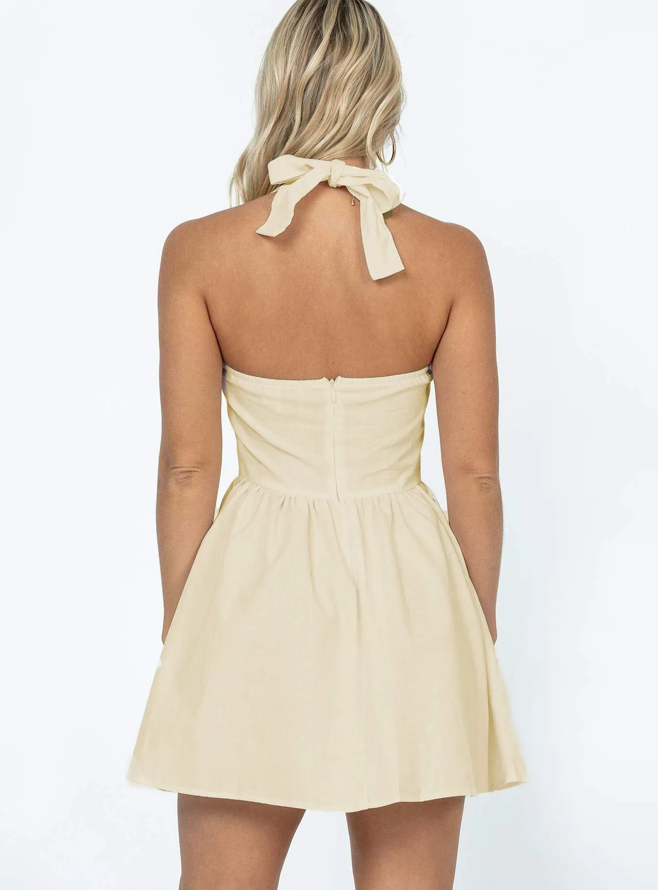 Fun Twist Light and Breezy Lyle Mini Dress Cream