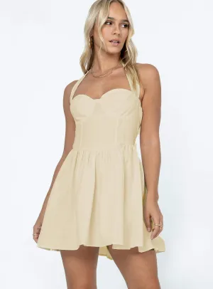 Lyle Mini Dress Cream Fun Warm Romantic Vibes