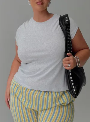 Prestige Longline Baby Tee Grey Curve Easy Care