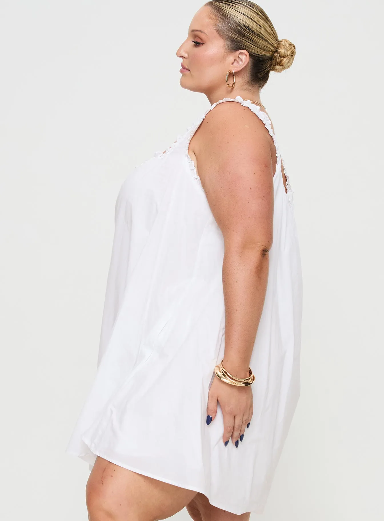 Self Spice Swing Mini Dress White Curve
