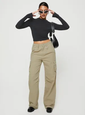 Paige Mid Rise Cargo Jean Sage Tagless Design Fashion Lover Outdoor Enthusiast