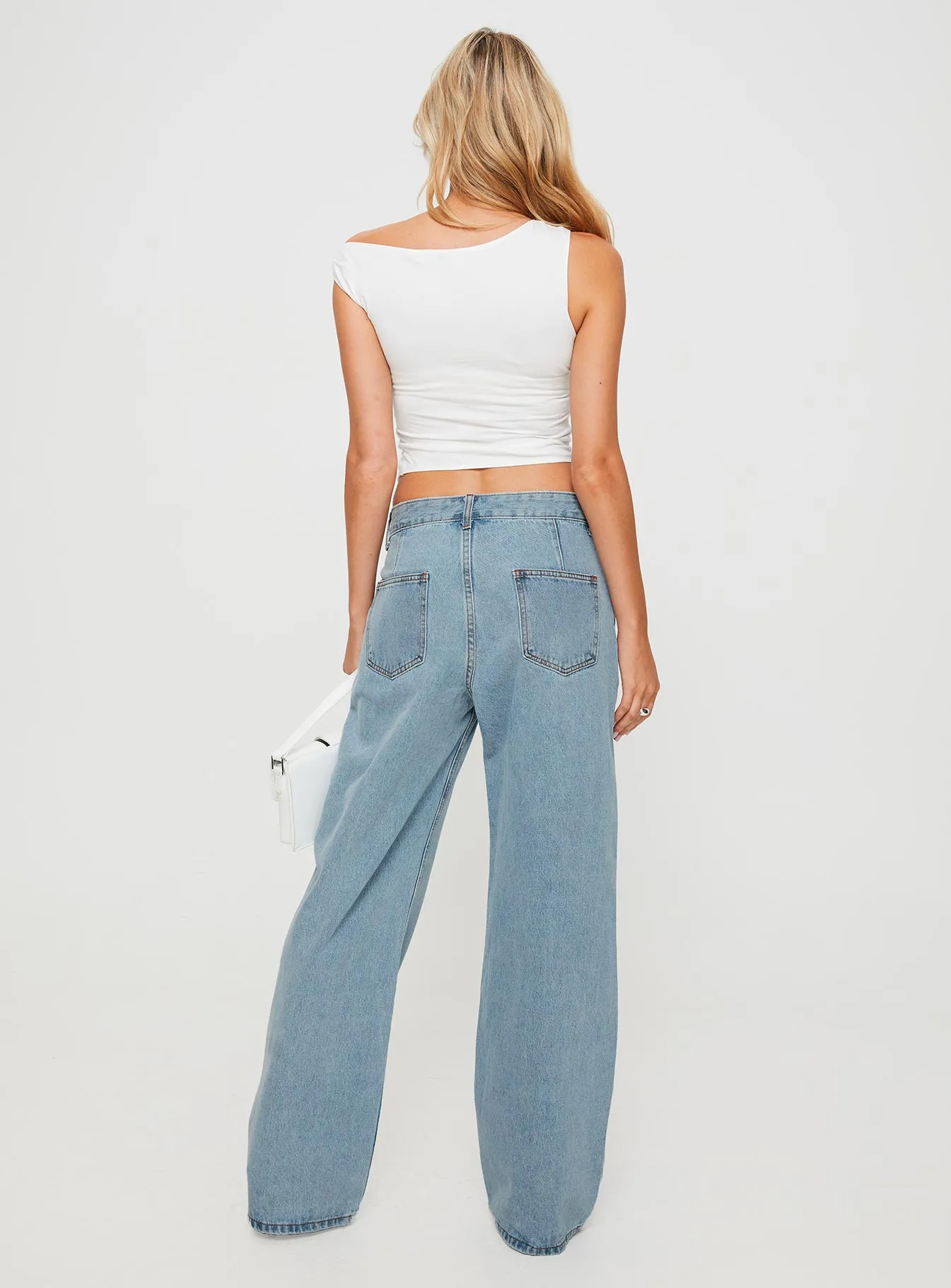 She's All That Jeans Washed Blue Loose Outdoor Adventure Work Meeting