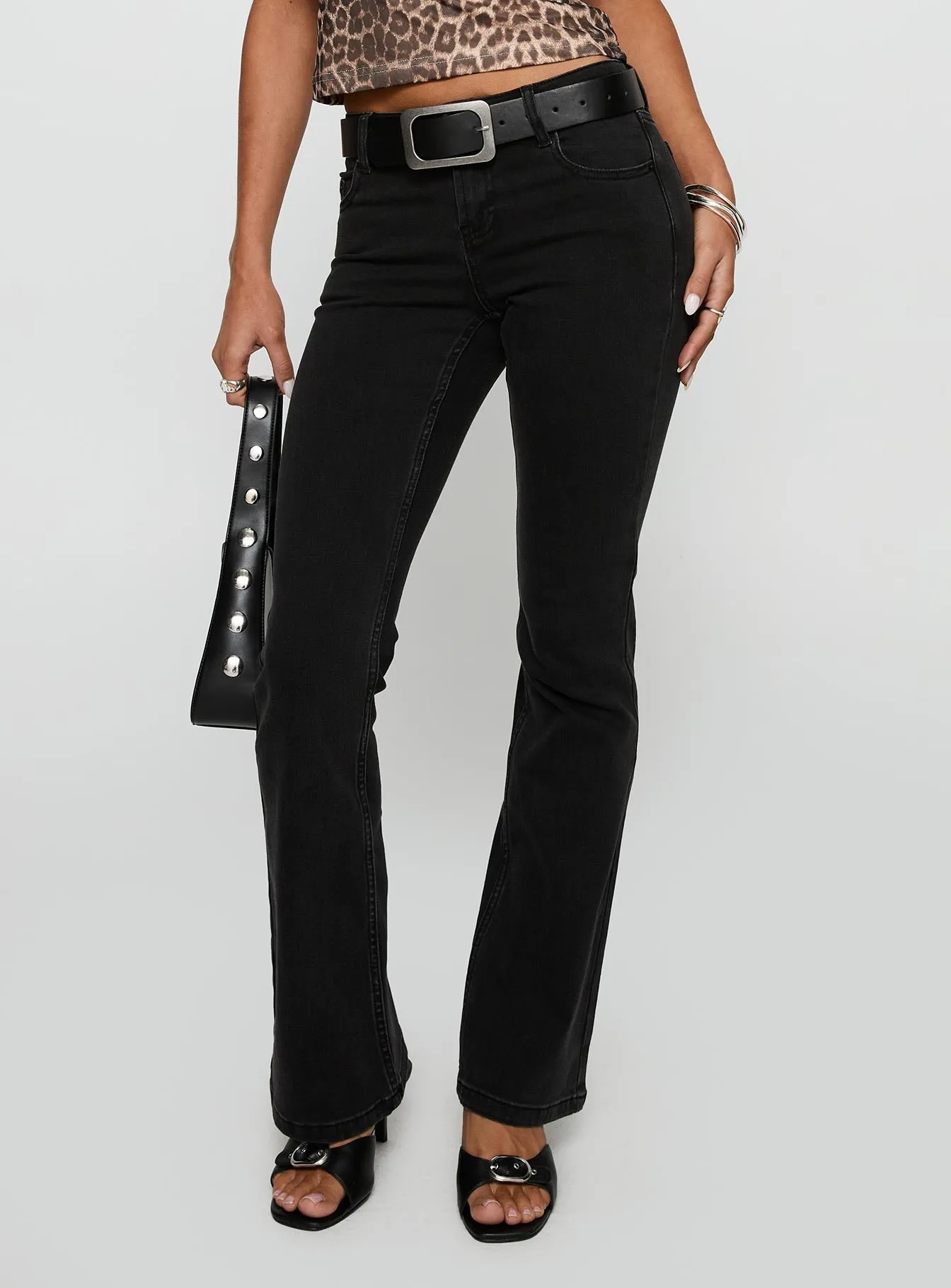 Everyday Favorite Cool Weather Bethany Low Rise Bootleg Jeans Washed Black
