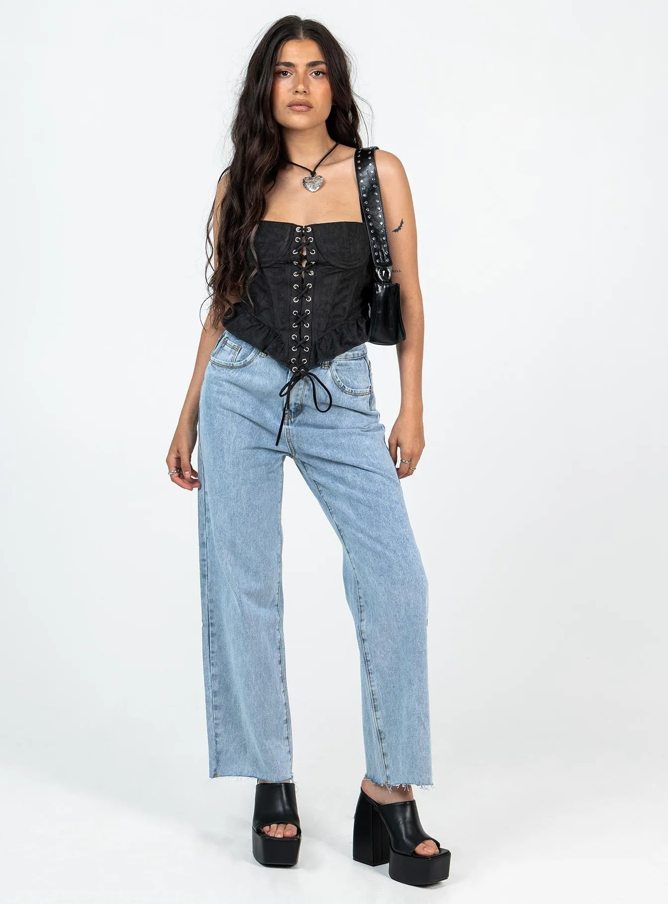 Kalinda Denim Jeans Petite Work Meeting Casual Breathable Minimalist
