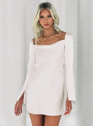 Trendy boho-inspired mini Fresh Style Star Power Mini Dress Champagne Tall
