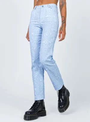 Addison Printed Jeans Blue Professional Wear Artist Vibe Layer game