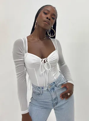 Jacob Long Sleeve Bodysuit White Indoor Sharp