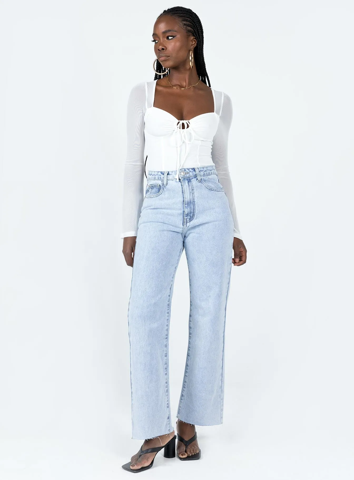 Jacob Long Sleeve Bodysuit White Home Girl